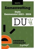 Samenvatting Duits Examen HAVO 2024