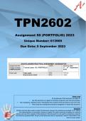  TPN2602 Assignment 50 (PORTFOLIO ANSWERS) 2023 (613969) - DUE 5 September 2023