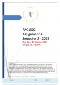 FAC1502 Assignment 4 2024 RELIABLE QUIZ ANSWERS