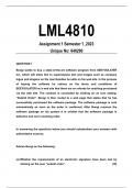 LML4810 Assignment 1 Semester 2 2023