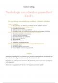 PSYCHOLOGIE VAN ARBEID EN GEZONDHEID DEEL 1 ‘De psychologie van arbeid en gezondheid’ - Schaufeli & Bakker