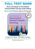 Test Bank For Davis Advantage for Psychiatric Mental Health Nursing 10th Edition By Karyn I. Morgan; Mary C. Townsend 9780803699670 Chapter 1-43 Complete Guide .