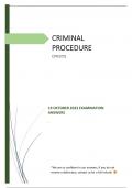 19 OCTOBER 2023 EXAM SOLUTIONS - CRIMINAL PROCEDURE (CPR3701)