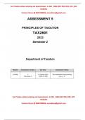 TAX2601 ASSESSMENT 5 SEM 2 OF 2023  EXPECTED SOLUTIONS