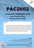 PAC2602 Assignment 1 (COMPLETE ANSWERS) Semester 2 2023 (197816) - DUE 23 August 2023