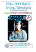 Test Bank for Microbiology The Human Experience (Second Edition) By John W. Foster Zarrintaj Aliabadi Joan L. Slonczewski 9780393533248 Chapter 1-27 | Complete Guide A+