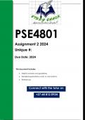 PSE4801 Assignment 2 (QUALITY ANSWERS)  2024