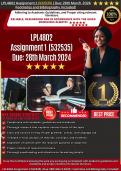 LPL4802 Assignment 1 (532535) Semester 1 2024 | Footnotes and Bibliography Included | Distinction Guaranteed!