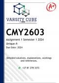 CMY2603 Assignment 1 (DETAILED ANSWERS) Semester 1 2024 - DISTINCTION GUARANTEED