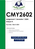 CMY2602 Assignment 1 (QUALITY ANSWERS) Semester 1 2024