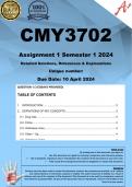 CMY3702 Assignment 1 (COMPLETE ANSWERS) Semester 1 2024 - DUE 10 April 2024 (3 Different essays provided)