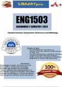 ENG1503 Assignment 2 (COMPLETE ANSWERS) Semester 1 2024 (285864) - DUE 10 April 2024