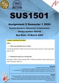 SUS1501 Assignment 2 (FORUM COMPLETE ANSWERS) Semester 1 2024 - DUE 18 March 2024