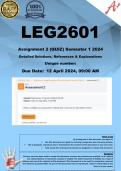 LEG2601 Assignment 2 (QUIZ COMPLETE ANSWERS) Semester 1 2024 - DUE 12 April 2024