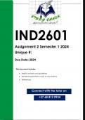 IND2601 Assignment 2 (QUALITY ANSWERS) Semester 1 2024