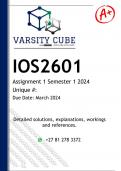 IOS2601 Assignment 1 (DETAILED ANSWERS) Semester 1 2024 - DISTINCTION GUARANTEED