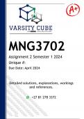 MNG3702 Assignment 2 (DETAILED ANSWERS) Semester 1 2024 - DISTINCTION GUARANTEED