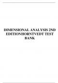 TEST BANK FOR DIMENSIONAL ANALYSIS 2ND EDITION BY HORNTVEDT