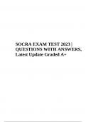 SOCRA EXAM TEST 2023 - QUESTIONS and ANSWERS, Latest Update Graded 100%.