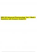 NSG 533 Advanced Pharmacology Test 1 Week 4 Questions with Answers Graded A+