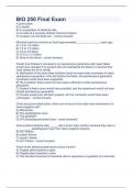 BIO 250 Final Exam 2023 with verified questions and answers