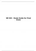 NR 503 Final Study Guide (Version-2), Final Exam NR 503  Population Health, Epidemiology & Statistical Principles, Chamberlain.