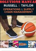 SOLUTIONS MANUAL for Operations and Supply Chain Management 10th Edition by Roberta S. Russell and Bernard W. Taylor. ISBN 9781119577645, 1119577640. All Chapters 1-17.