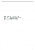 NR 507 Final Exam (Version 6), NR 507: Advanced Pathophysiology, Chamberlain College of Nursing.