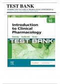 Test Bank for Introduction to Clinical Pharmacology 10th Edition By Constance Visovsky, Cheryl Zambroski, Shirley Hosler Chapter 1-20|Complete Guide
