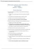 CWNA Guide to Wireless LANs 3e Mark Ciampa (Solution Manual)