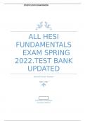 HESI Fundamentals Test Bank updated Spring 2022 TB 11
