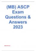  (MB) ASCP Exam Questions & Answers 2023