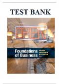 TEST BANK FOR FOUNDATIONS OF BUSINESS, 6TH EDITION BY WILLIAM M. PRIDE, ROBERT J. HUGHES, JACK R. KAPOOR, ISBN-10 1337386979, ISBN-13 9781337386975