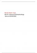 NR 507 Week 1 Quiz (Version 5), NR 507: Advanced Pathophysiology, Chamberlain College of Nursing. (Secure HIGHSCORE)