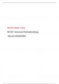 NR 507 Week 1 Quiz (Version 1), NR 507: Advanced Pathophysiology, Chamberlain College of Nursing. (Secure HIGHSCORE)