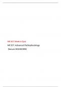 NR 507 Week 6 Quiz 6 (Version 1), NR 507: Advanced Pathophysiology, Chamberlain College of Nursing. (Secure HIGHSCORE)