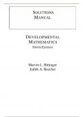 Developmental Mathematics, 9e Marvin Bittinger, Judith Beecher (Solution Manual)