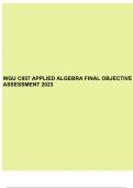 WGU C957 APPLIED ALGEBRA FINAL OBJECTIVE ASSESSMENT 2023.