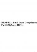 NRNP 6531 Final Exam Compilation For 2023 (Score 100%).