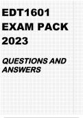 EDT1601 EXAM PACK 2023