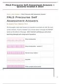 PALS Precourse Self-Assessment Answers » Quizzma Graded A 2023