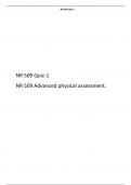 NR 509 Quiz 1, Quiz 2, Quiz 3, Quiz 4, Quiz 5, Quiz 6, Quiz 7 Answers, NR 509 Advanced physical assessment. Chamberlain