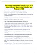 Sociology Education Case Studies AQA A Level Exam Questions With Correct Answers 2023