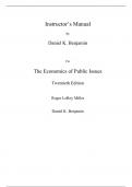 The Economics of Public Issues, 20e Roger Miller, Daniel Benjamin, Douglass North (Solution Manual)