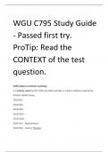 Exam (elaborations) WGU C795 