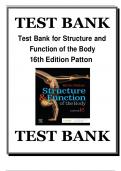 Test Bank for Structure and Function of the Body 16th Edition Patton.pdf