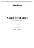 Social Psychology,  7th Canadian Edition, 7e By Elliot Aronson, Timothy Wilson, Santa Cruz, Beverley Fehr, Robin Akert (Solution Manual with Test Bank)	