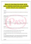NURS ATI TEAS PRACTICE EXAM  WITH 100% VERIFIED QUESTIONS AND ANSWERS LATEST UPDATE 2023 GRADED A+.