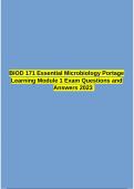 BIOD 171 Essential Microbiology Portage Learning Module 1 Exam Questions and Answers 2023 