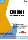 EML1501 ASSIGNMENT 4 (COMPLETE ANSWERS) 2024